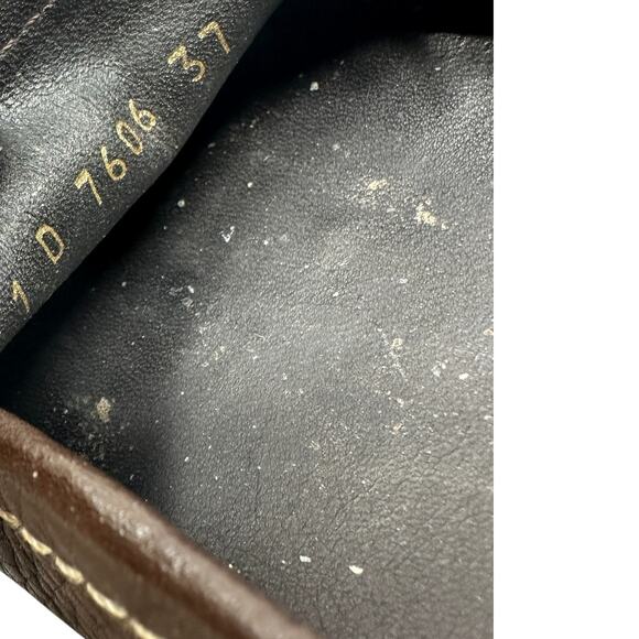 Prada Vintage Driving Shoe Loafer Flats Pebble Leather Tassel Brown Size 37 US 7 - Picture 15 of 15